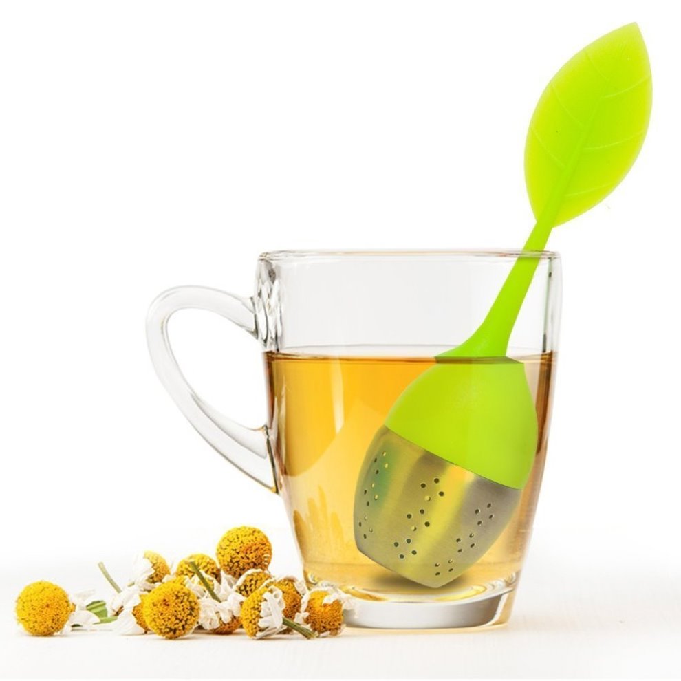 Silicone and Stainless Steel Leaf Tea Strainer